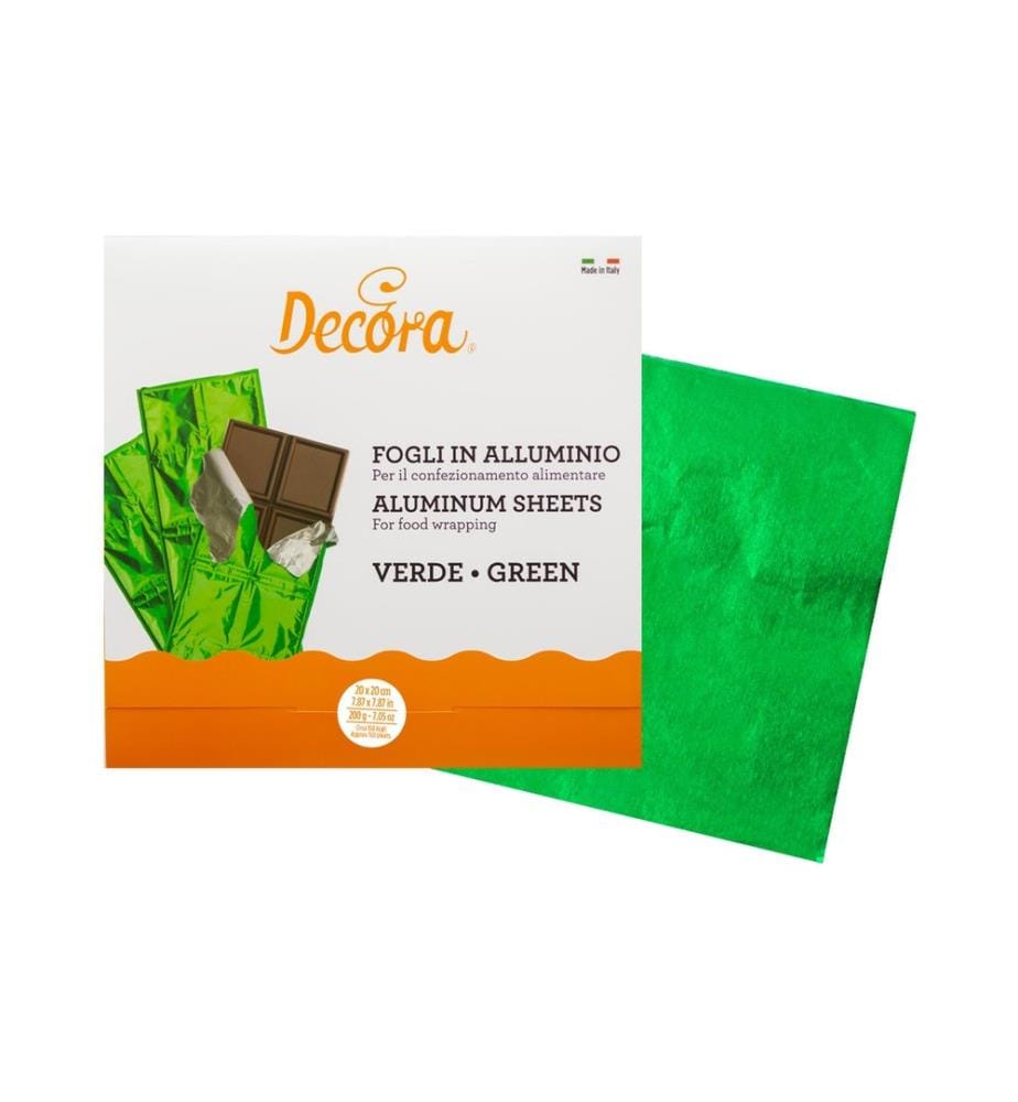 DECORA - Papier aluminium 20 cm x 0.2 m, Vert