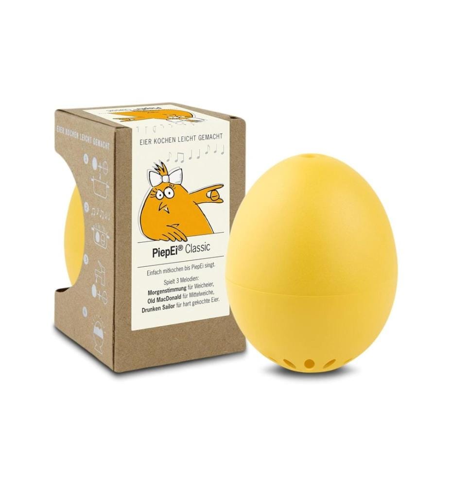 PiepEi - Minuteur de cuisine Coquetier chantant Classic, Jaune