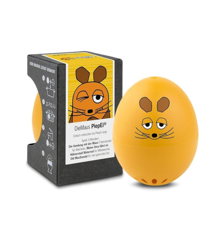 PiepEi - Minuteur de cuisine Souris ovoïde chantante, Jaune
