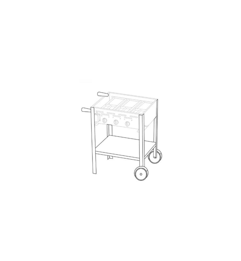 Blaser + Trösch - Châssis PROFI 3 frahrbar, argent