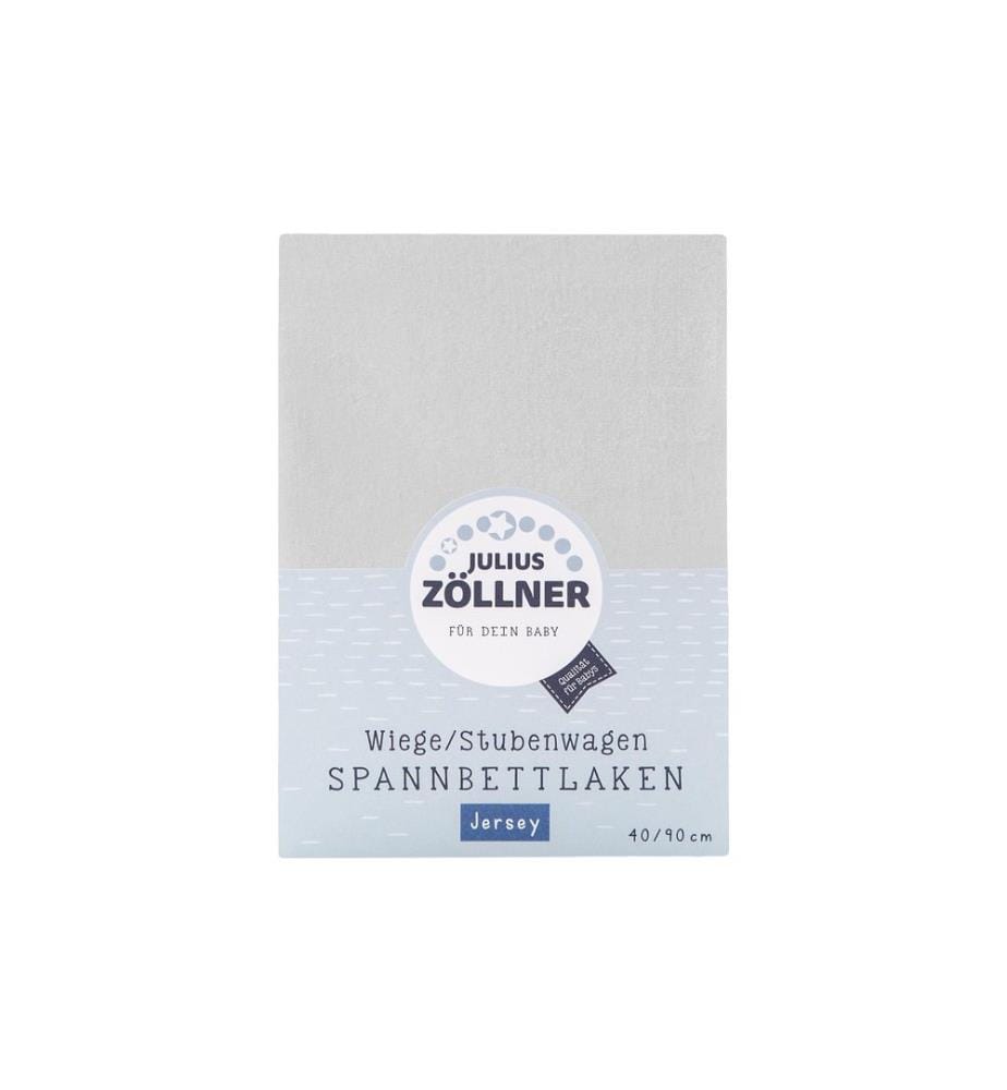 JULIUS ZÖLLNER - Drap de lin Jersey gris clair 90 x 40 cm