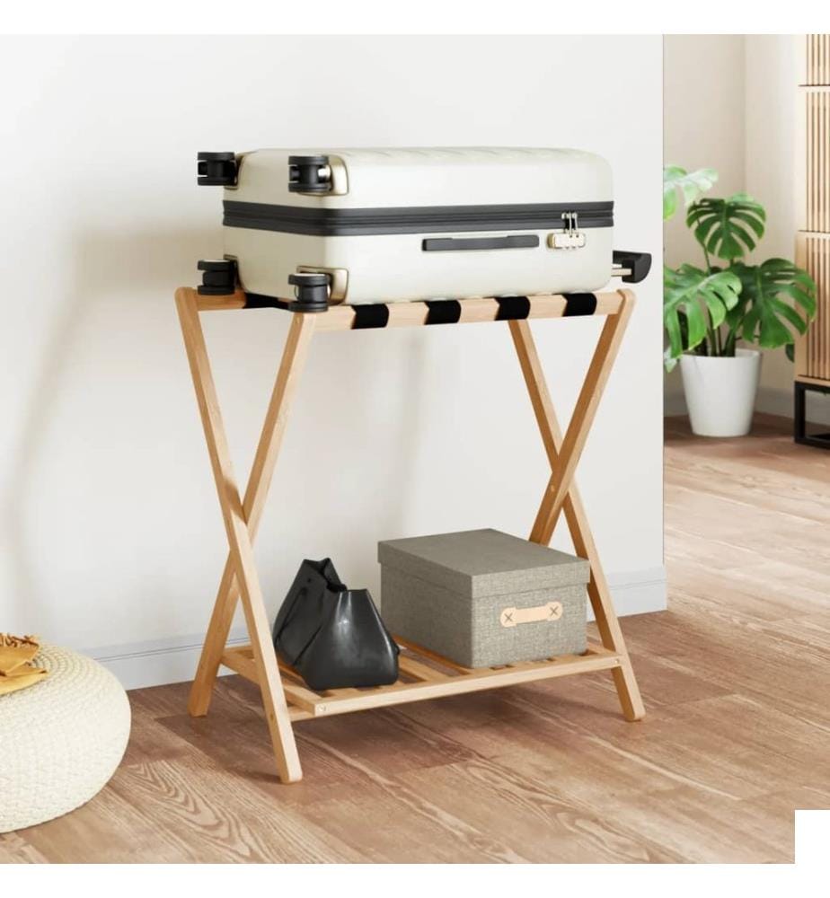 Porte-bagages 68x38x58 cm bambou