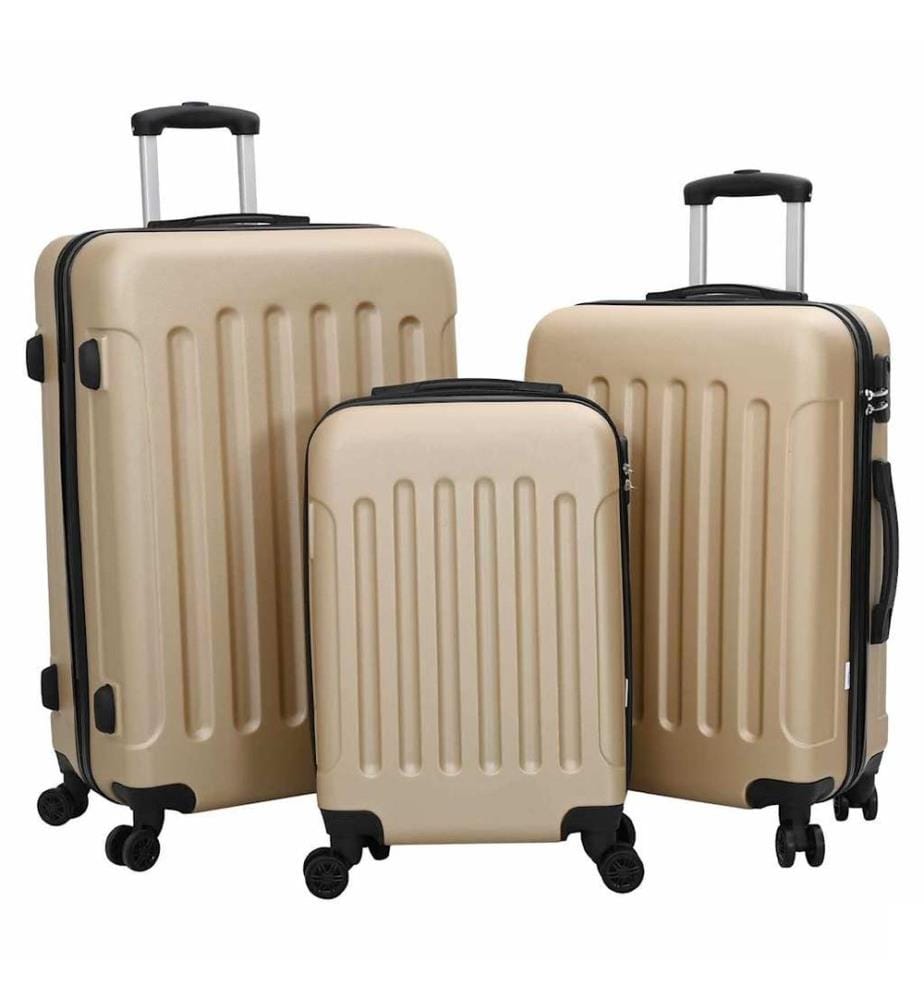 Valise 3 pcs Champagne 50 x 31 x 78 cm Plastic ABS
