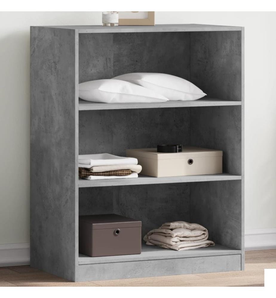 Garde-robe gris béton 77x48x102 cm bois d'ingénierie