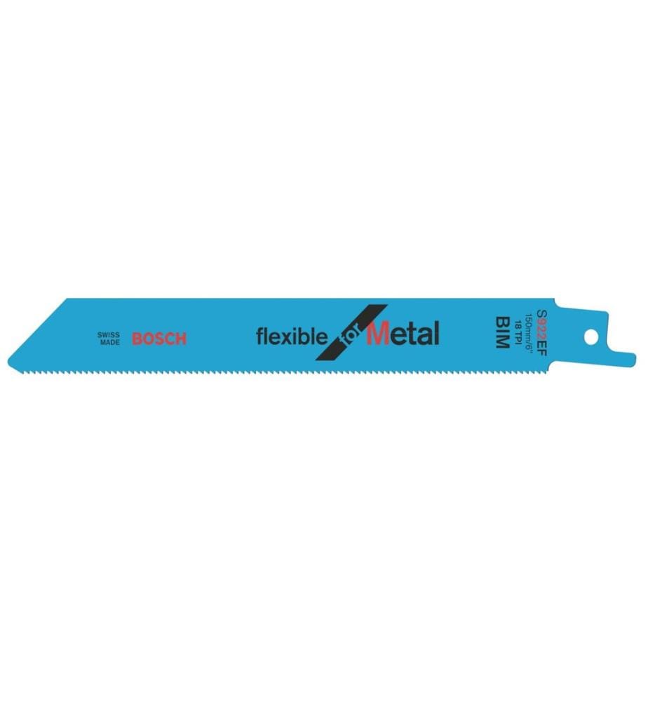 BOSCH - Professional Lame de scie sabre S 922 EF Flexible for Metal, 100 pièces