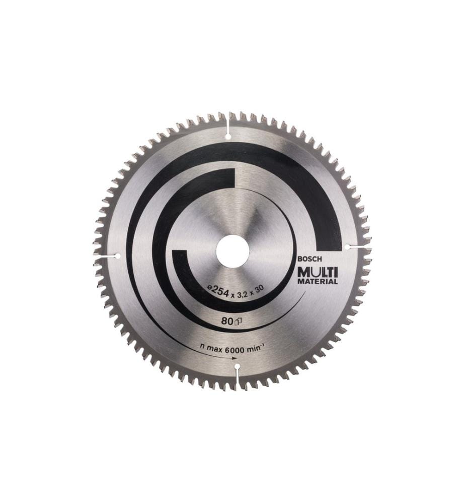 BOSCH - Professional Lame de scie circulaire Multi Material, 254 x 30 x 3.2 mm, Z 80
