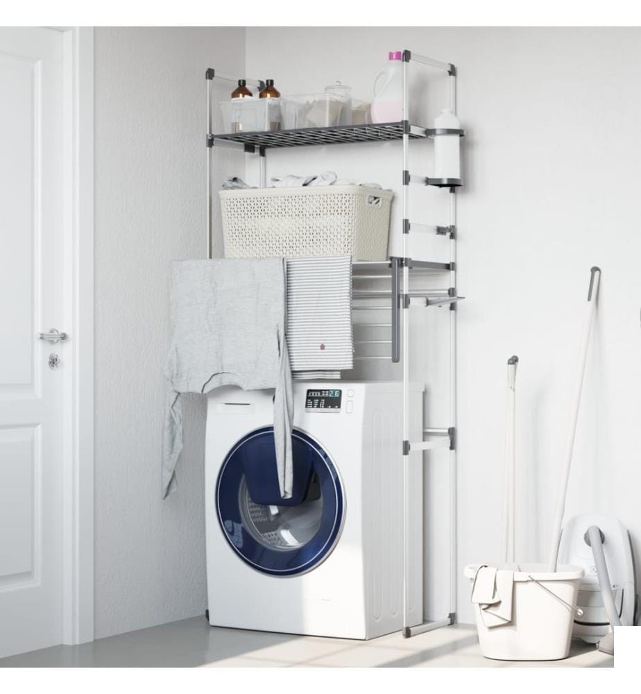 Étagère pour machine à laver 77x52x192 cm aluminium