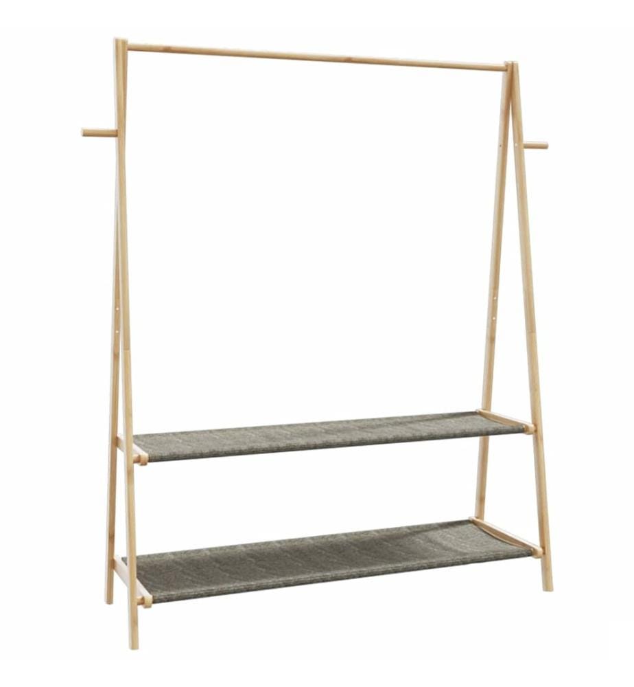Porte-vêtement avec étagères 132x45,5x150,5 cm bambou