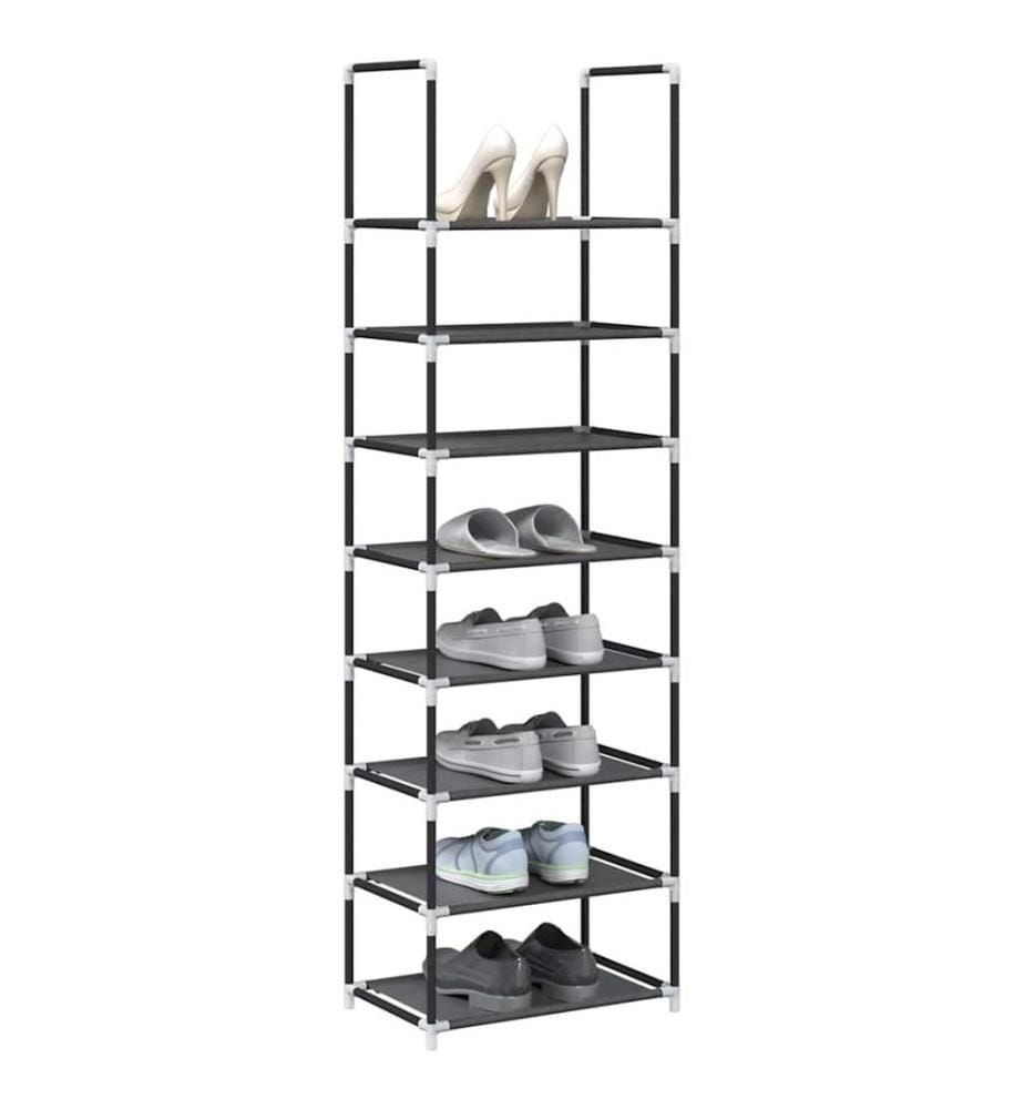 Étagère à chaussures 8 niveaux 44x28x145 cm tissu non-tissé