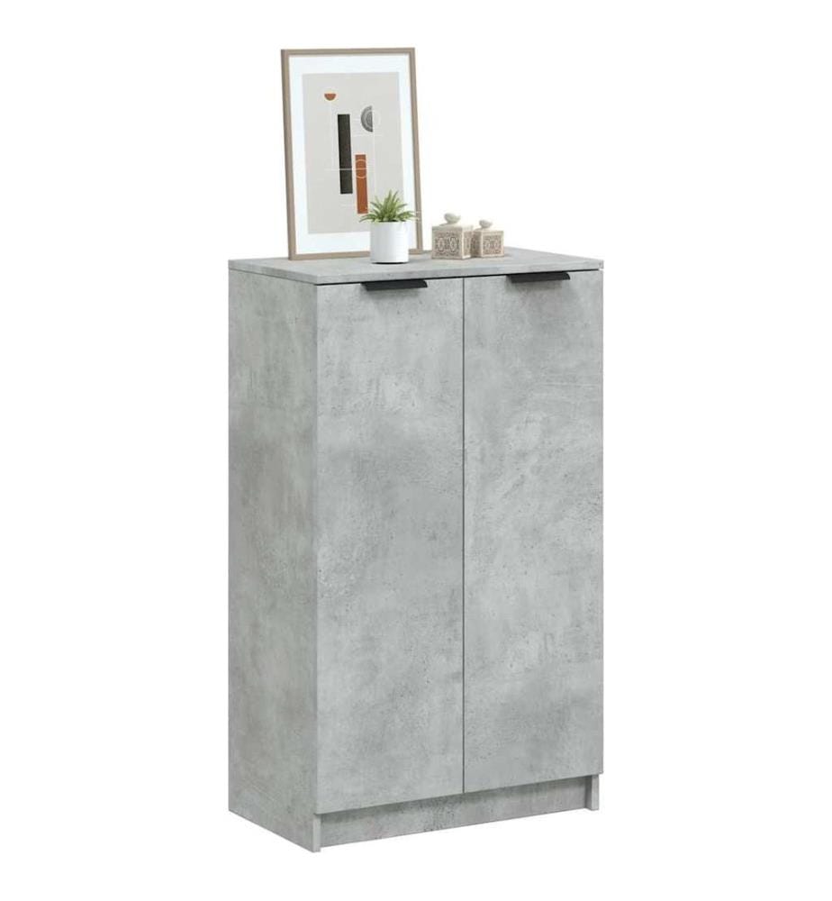 Armoire à chaussures Gris béton 59x35x100,5 cm Bois d'ingénierie
