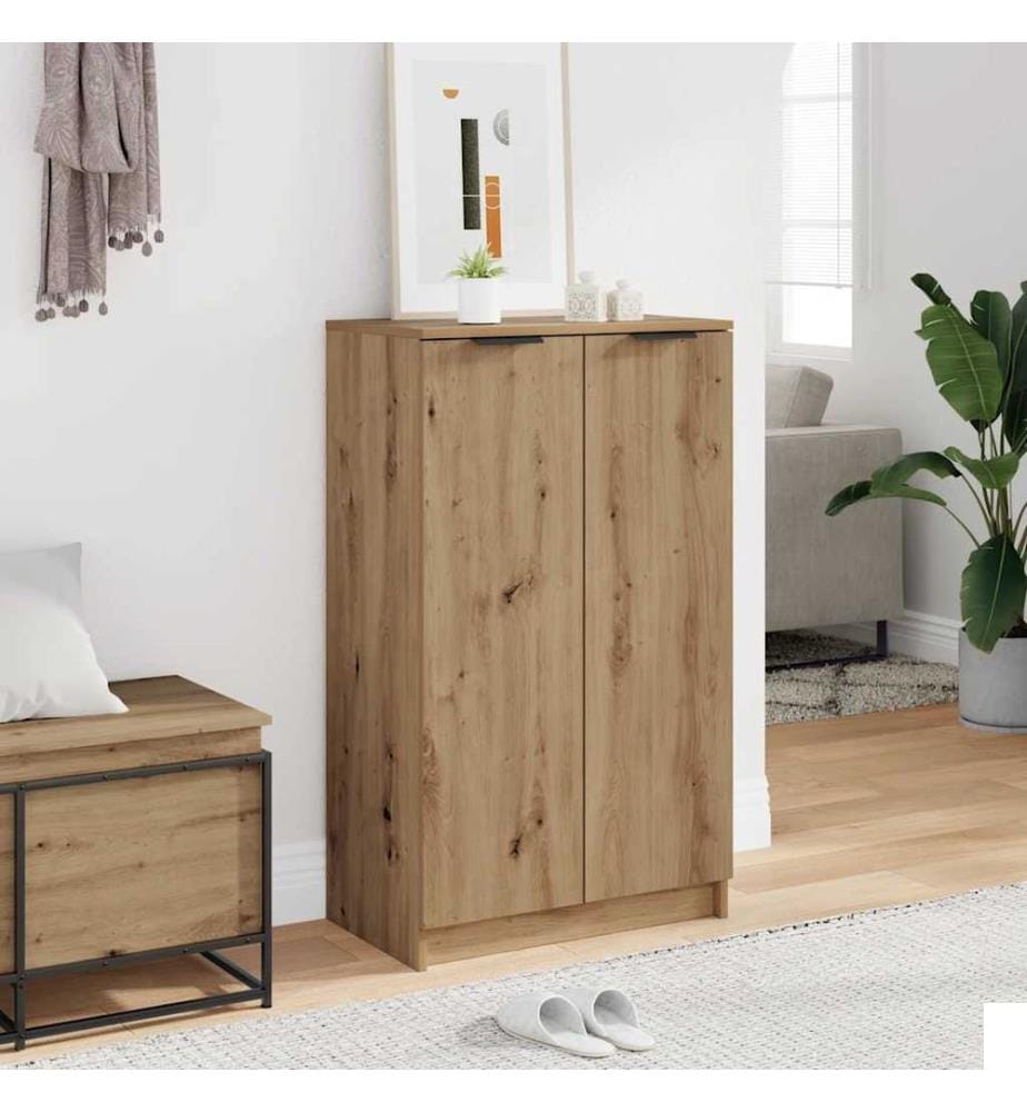 Armoire à chaussures chêne artisanal bois d'ingénierie