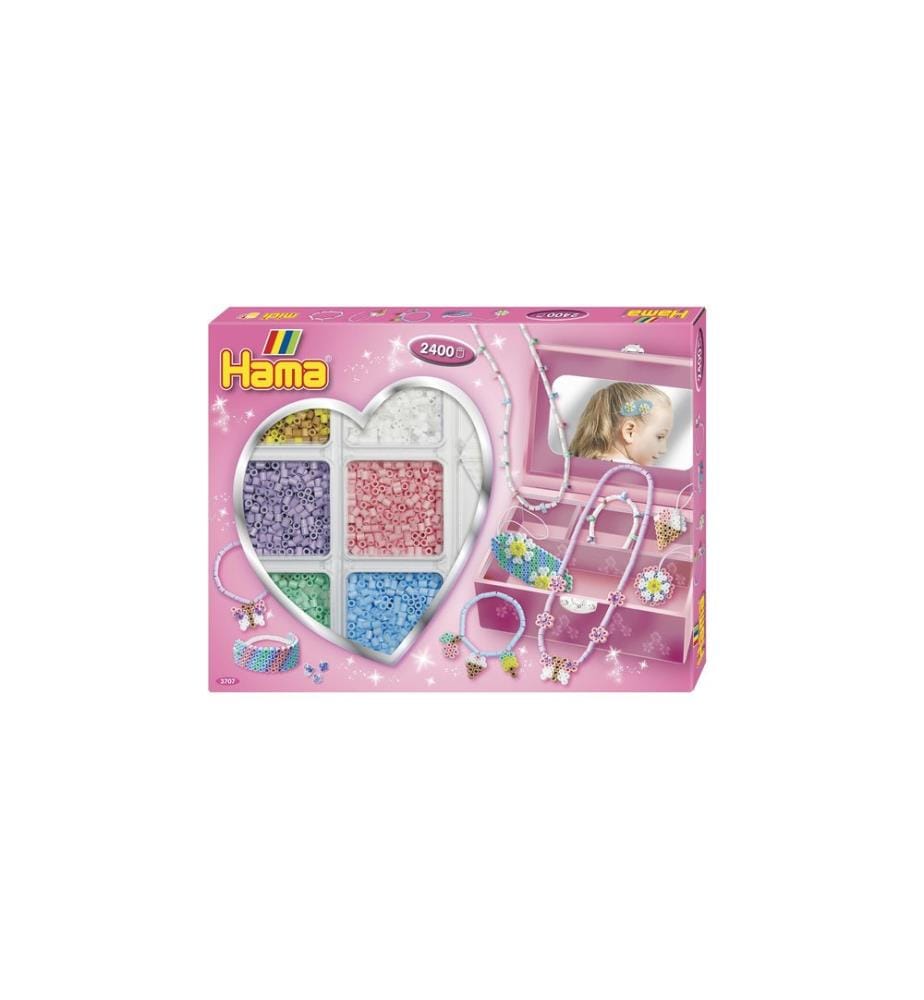 HAMA - Kits de perles à repasser Rose avec 2400 pcs. Rose