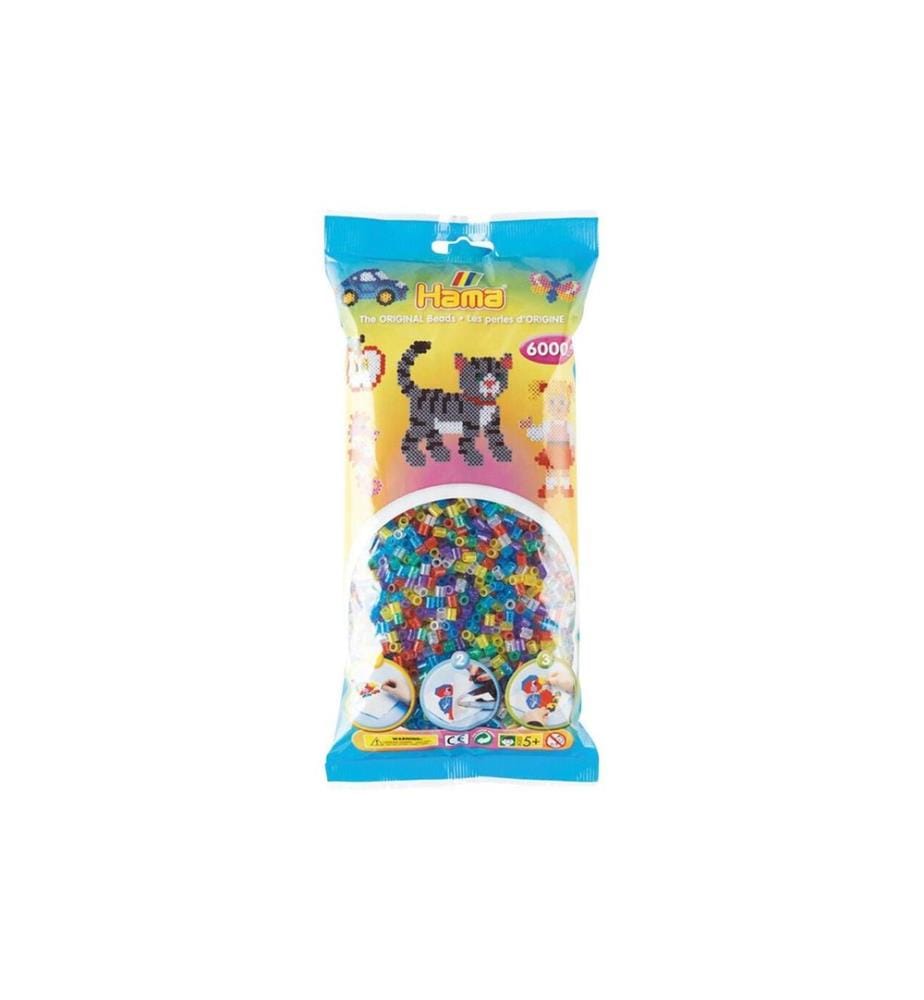HAMA - Perles à repasser midi glitter mix 54, 6000 pcs Multicolore