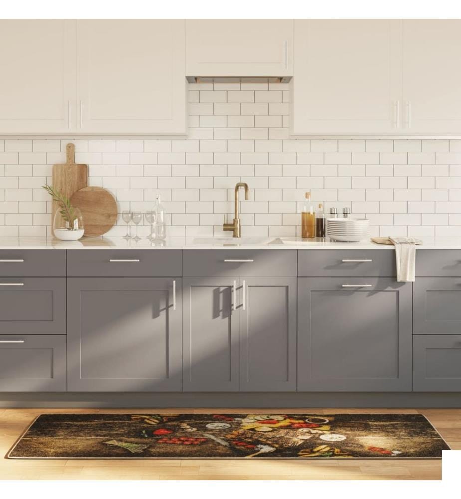 Tapis de cuisine multicolore 60x180 cm lavable antidérapant