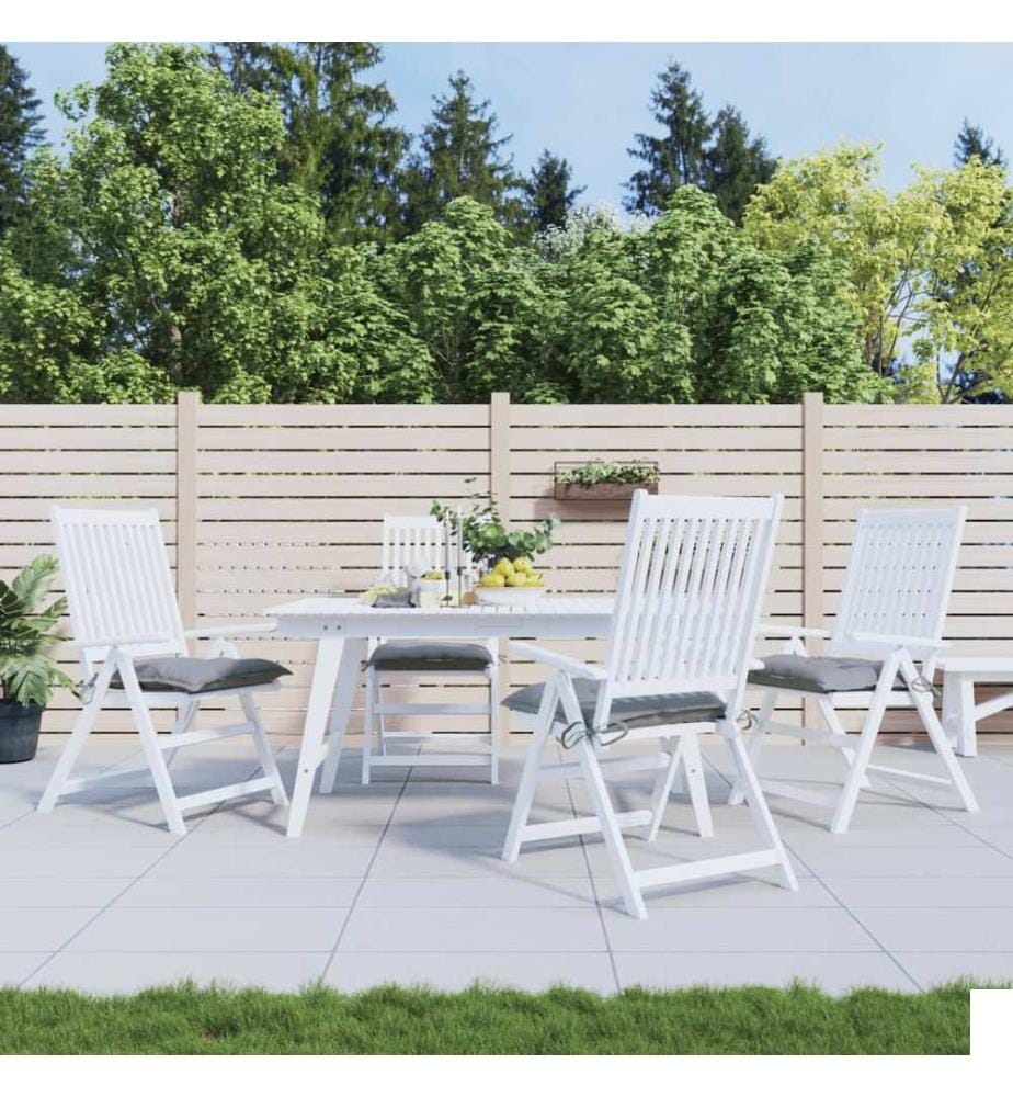 Coussins de chaise lot de 4 gris 50x50x7 cm tissu oxford
