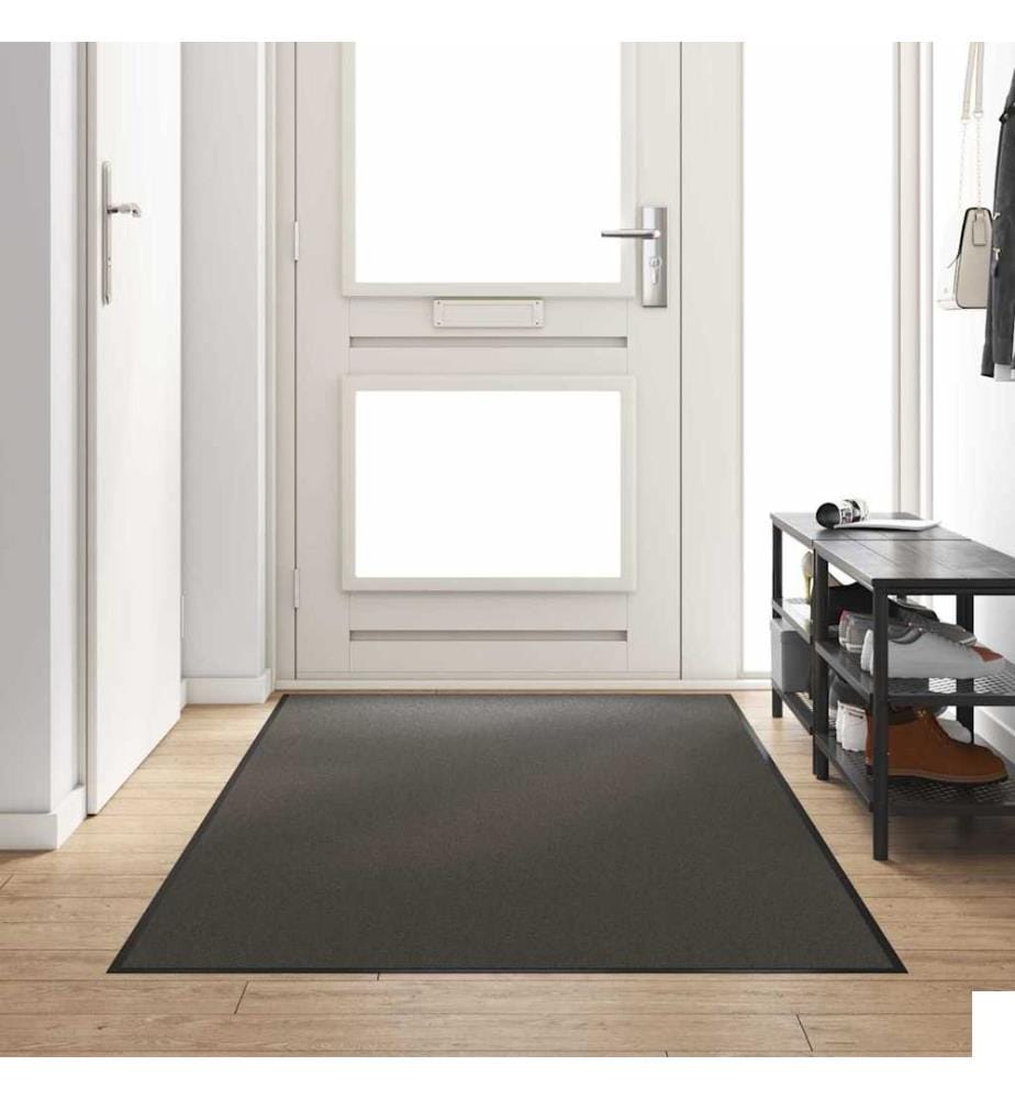 Tapis d'entrée Anthracite et noir 120 x 300 cm Polyamide et PVC