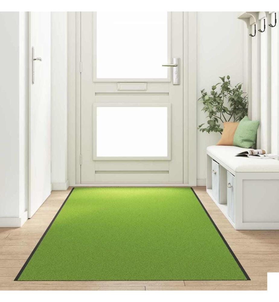 Tapis d'entrée Vert et Noir 120 x 400 cm 100% Polyamide