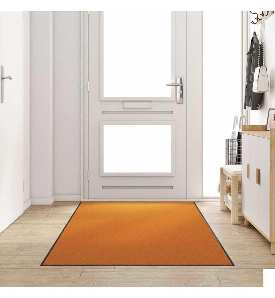 Tapis d'entrée Orange et Noir 120 x 300 cm 100% Polyamide