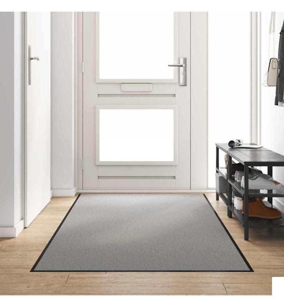 Tapis d'entrée Gris et Noir 120 x 250 cm 100% Polyamide