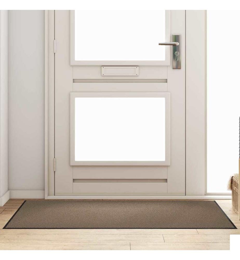 Tapis d'entrée Beige et Noir 90 x 150 cm 100% Polyamide