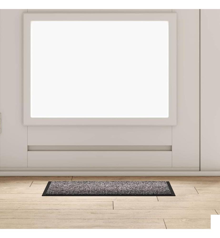 Tapis de porte Gris clair 60 x 40 x 1.2 cm Tissu en teddy