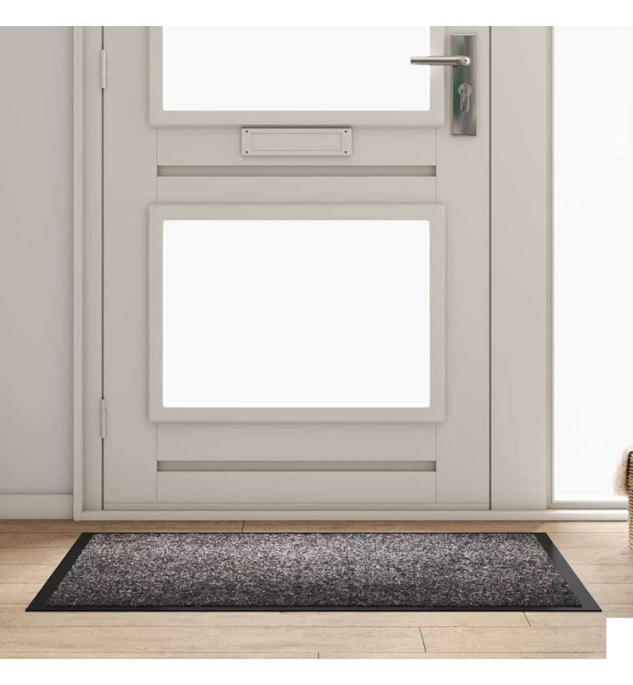 Tapis de porte Gris clair 60 x 40 x 1.2 cm Tissu en teddy