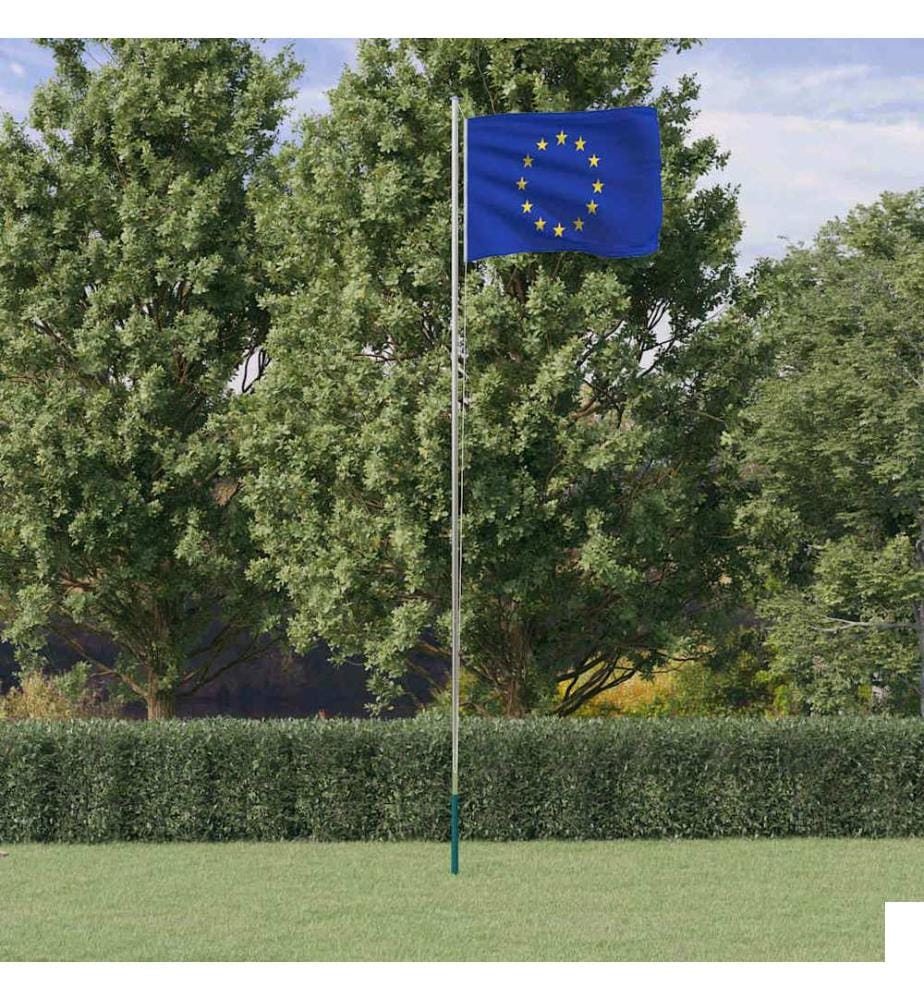 Drapeau de l'Europe et mât 6,08 m Aluminium