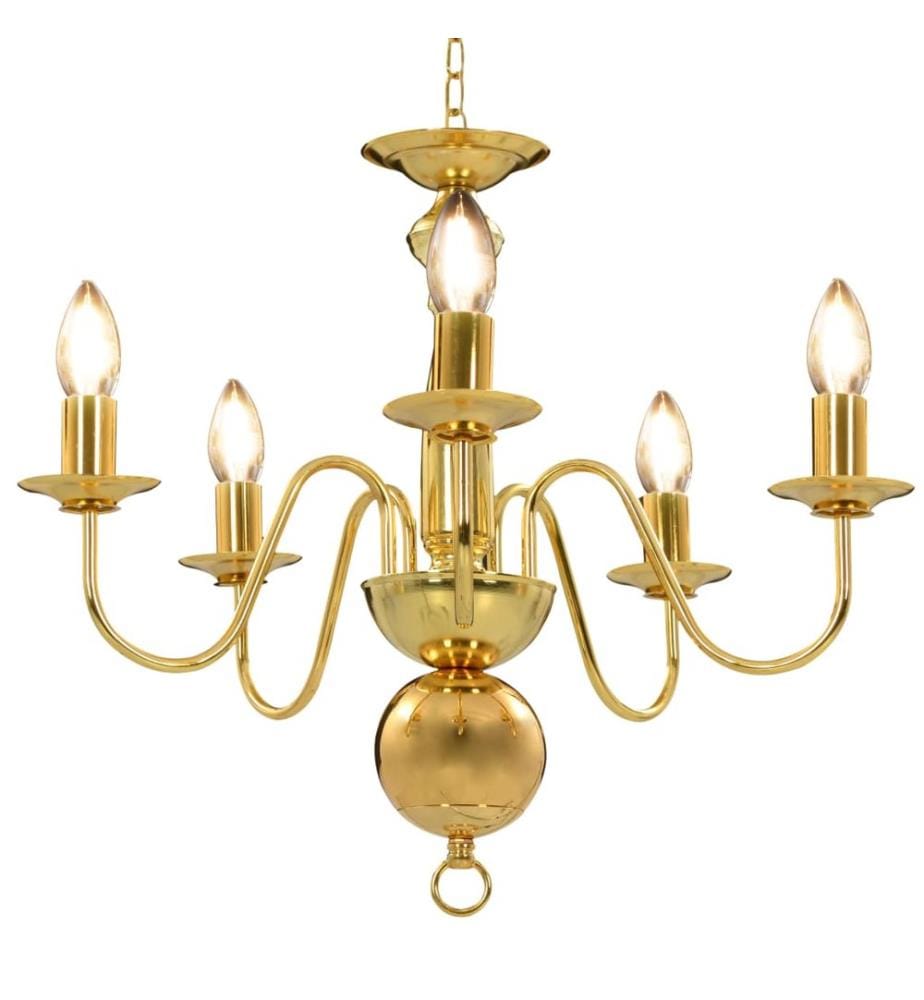 Lustre Doré 5 ampoules E14