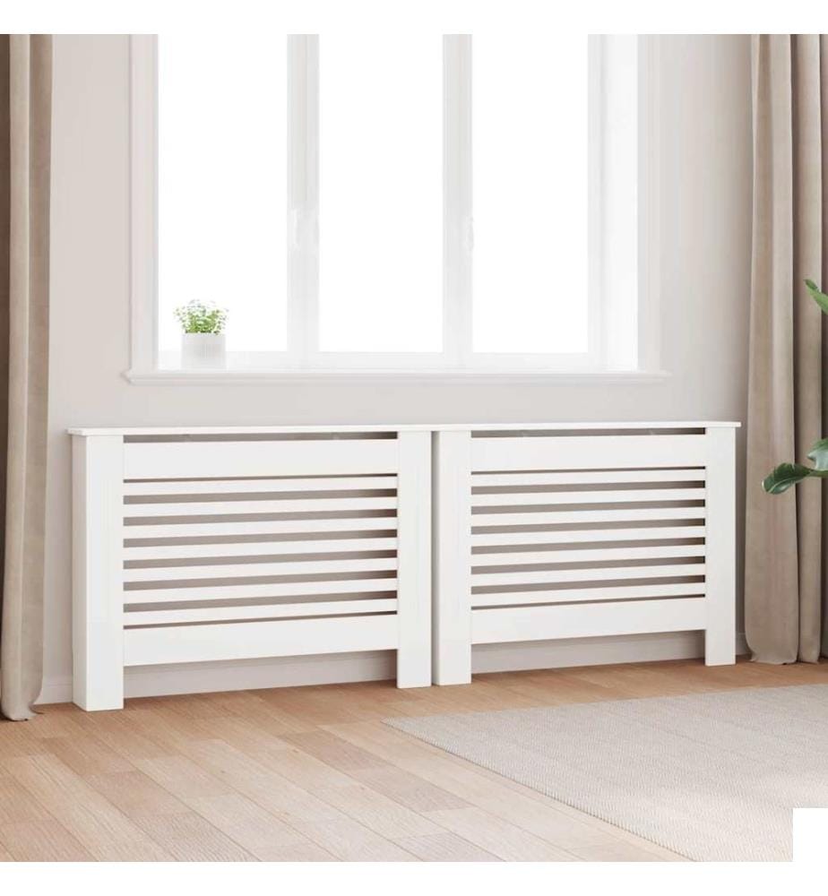 Cache-radiateurs 2 pcs Blanc 112x19x81,5 cm MDF