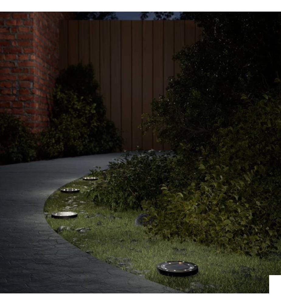 Lampes solaires de sol et piquets de sol extérieur 4 pcs