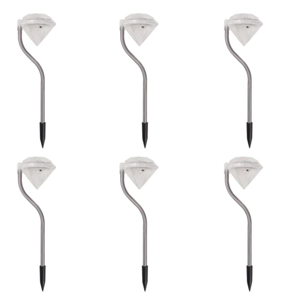 Lumière LED solaire de jardin 6 pcs 9x7,8x29,5 cm