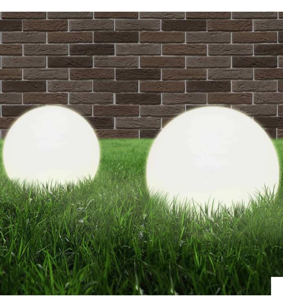 Lampe à LED sous forme de boule 2 pcs Sphérique 20 cm PMMA
