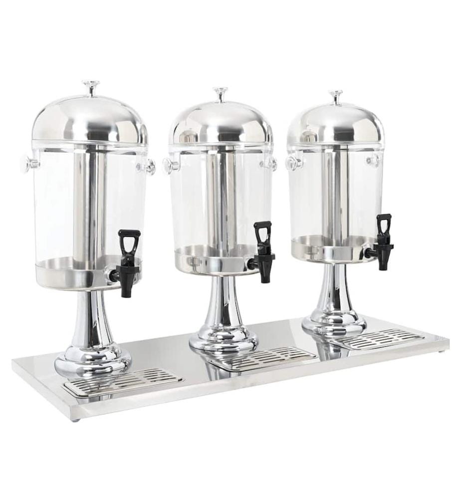 Distributeur de jus en acier inoxydable 3 x 8 L