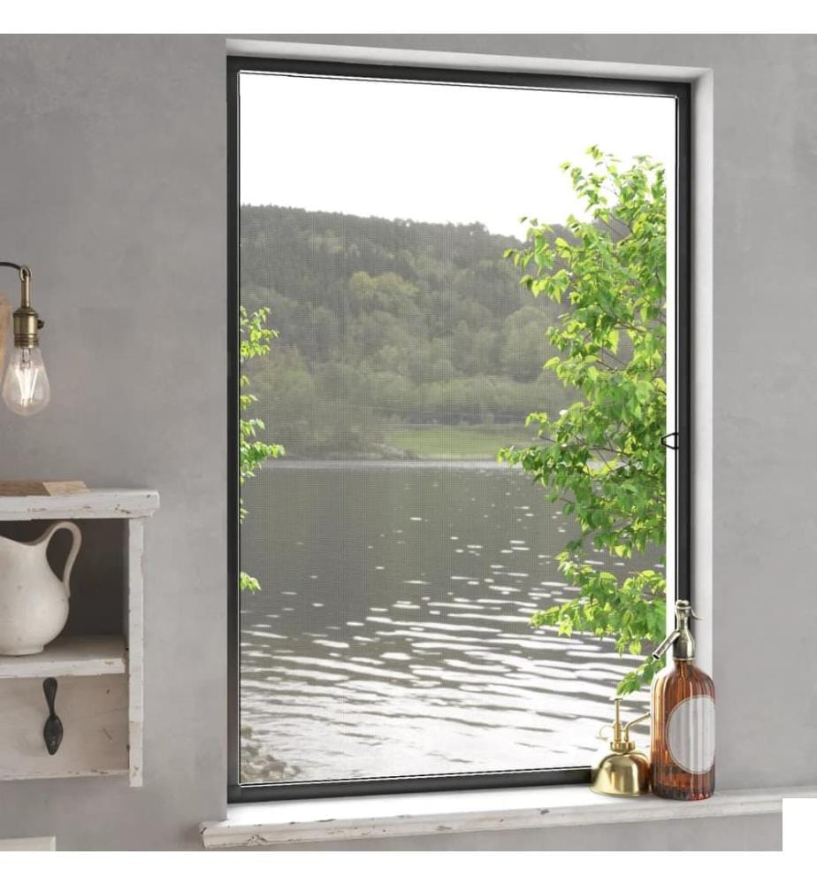 Moustiquaire pour fenêtres Anthracite 80x120 cm