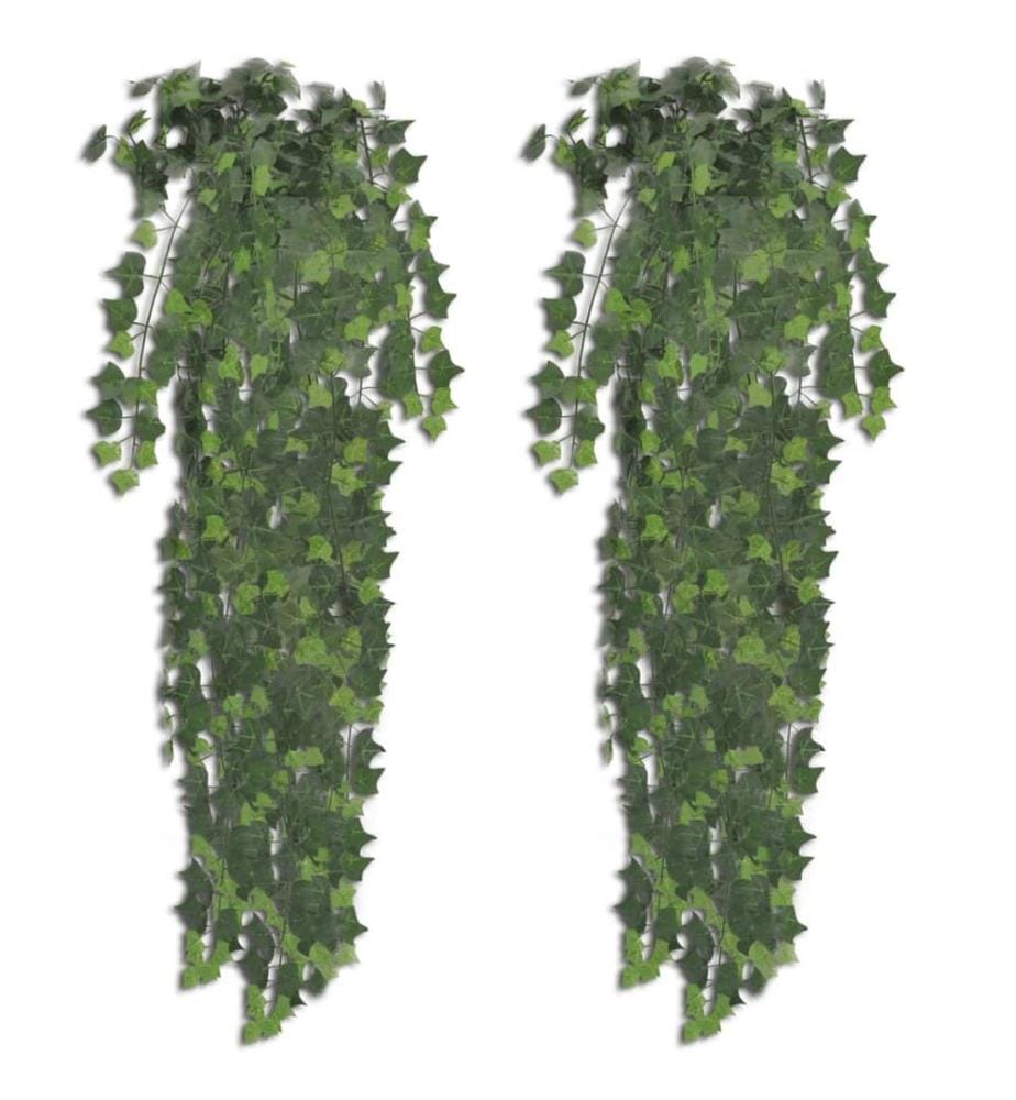 Plantes artificielles 2 pcs Lierre Vert 90 cm