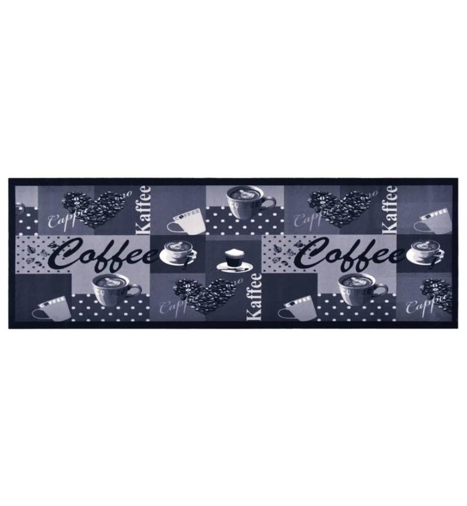 Tapis de cuisine lavable Bleu café 60x180 cm