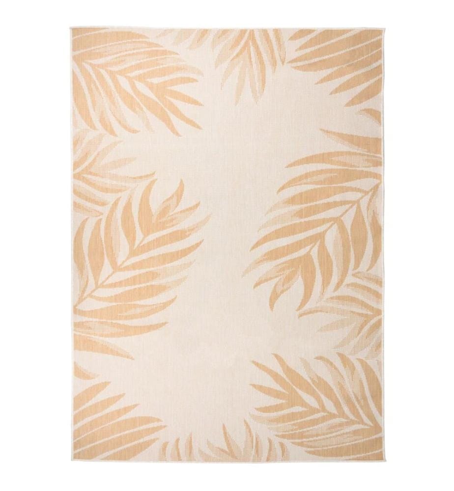 Tapis à tissage plat d'extérieur 200x280 cm Motif de feuille