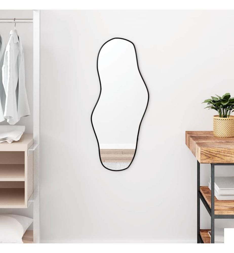 Miroir mural Noir 80x35 cm