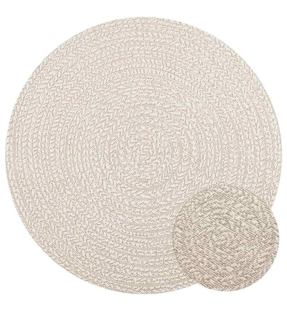 Tapis ZIZUR crème Ø 120cm aspect de jute intérieur et extérieur