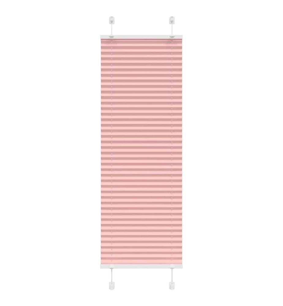 Store plissé rose 40x100 cm largeur du tissu 39,4 cm polyester