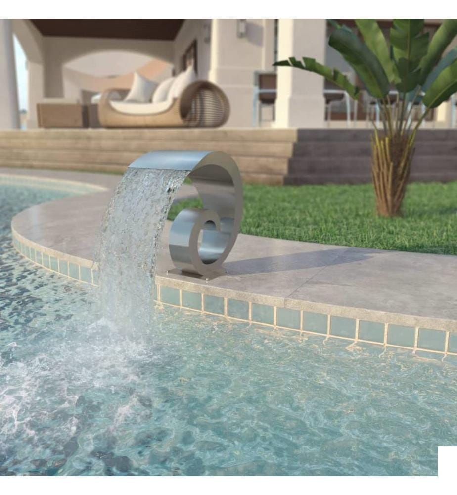 Fontaine d'étang Acier inoxydable 50 x 30 x 53 cm Argenté