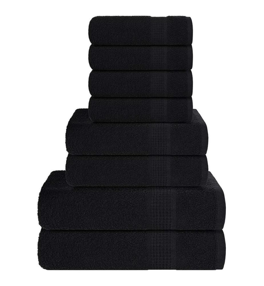 Ensemble de serviettes FROGN 8 pcs noir 360 g/m²