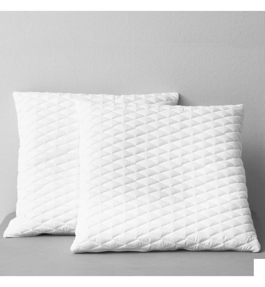 Oreillers lot de 2 80x80x14 cm Mousse à mémoire de forme
