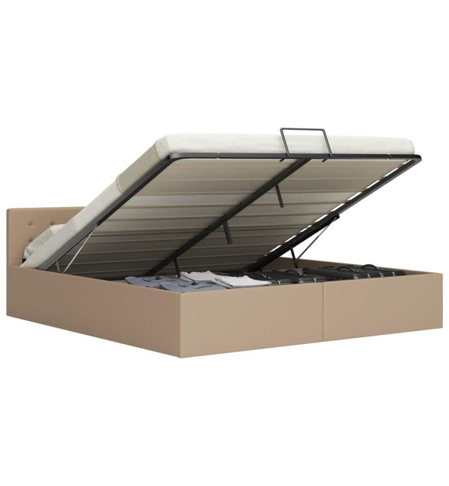 Cadre de lit avec rangement hydraulique Similicuir 180x200 cm