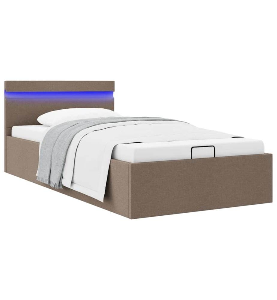 Cadre de lit à rangement hydraulique sans matelas 100x200 cm