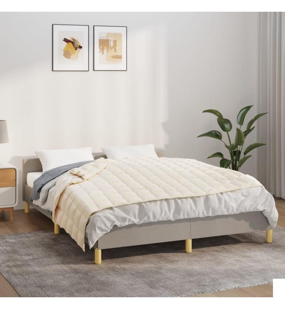 Couverture lestée Crème clair 122x183 cm 5 kg Tissu