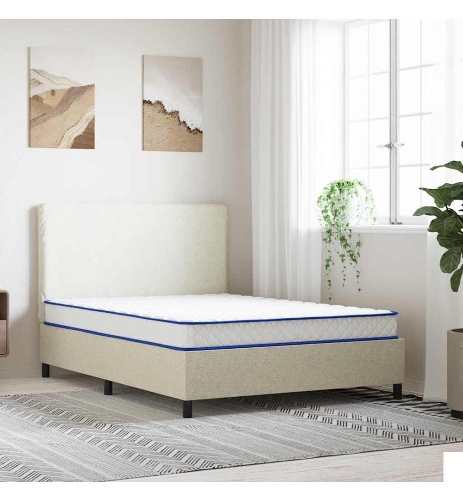 Matelas en mousse à mémoire de forme blanc 140x190x17 cm doux