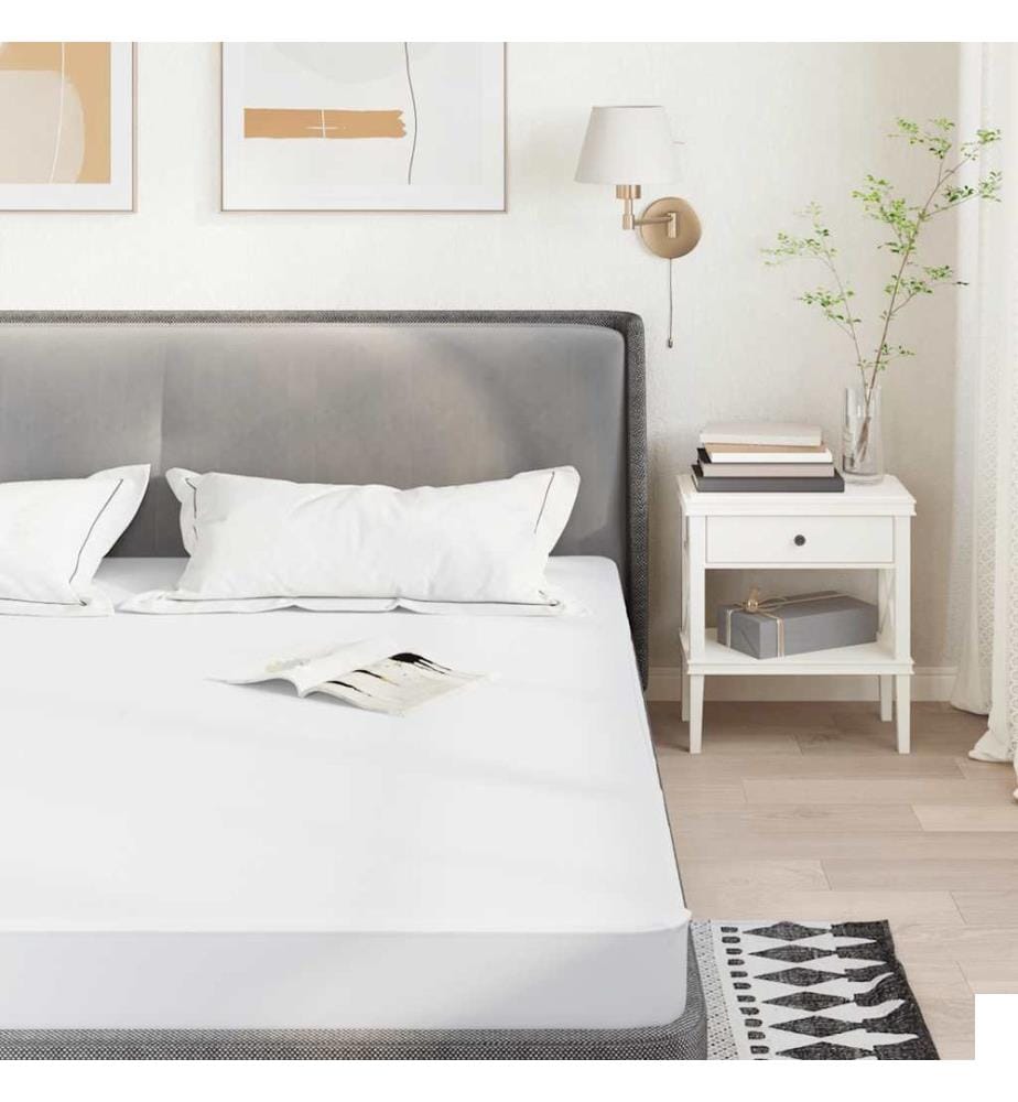 Protège-matelas blanc 90x190 cm imperméable