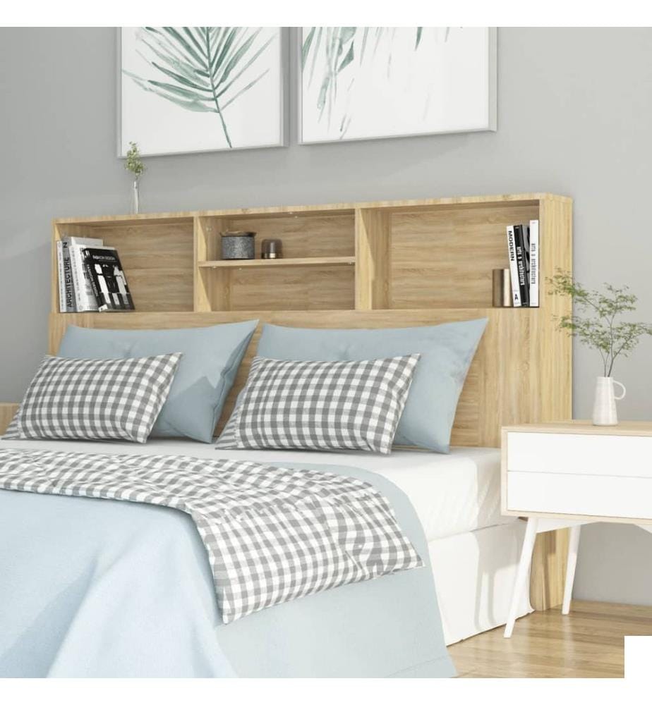 Armoire de tête de lit chêne sonoma 160x19x103,5 cm