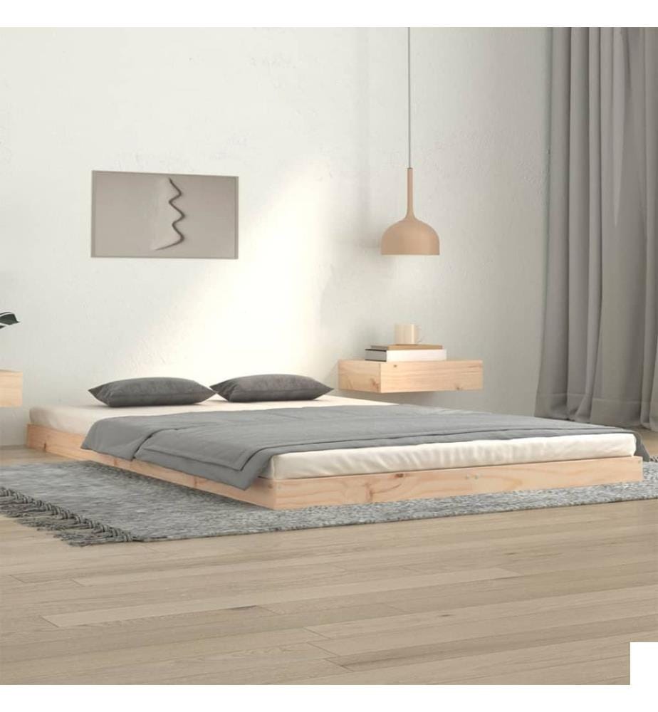 Cadre de lit sans matelas 120x200 cm bois de pin massif